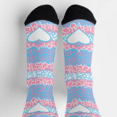 Trans Stolz Squiggle Socken (Oben)