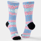 Trans Stolz Squiggle Socken (Gewinkelt)