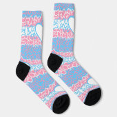 Trans Stolz Squiggle Socken (Rechts)