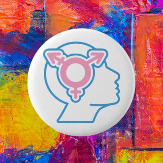 Trans-Stolz-Symbol-Button Button