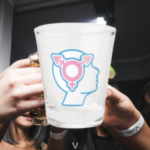 Trans Stolz Symbol Shotglas Schnapsglas