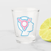 Trans Stolz Symbol Shotglas Schnapsglas (Vorderseite)