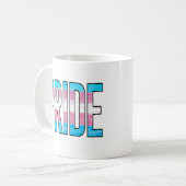 Trans Stolz Wort Kaffeetasse (Vorderseite Links)