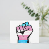 Trans Stolzfaust Postkarte (Stehend Vorderseite)