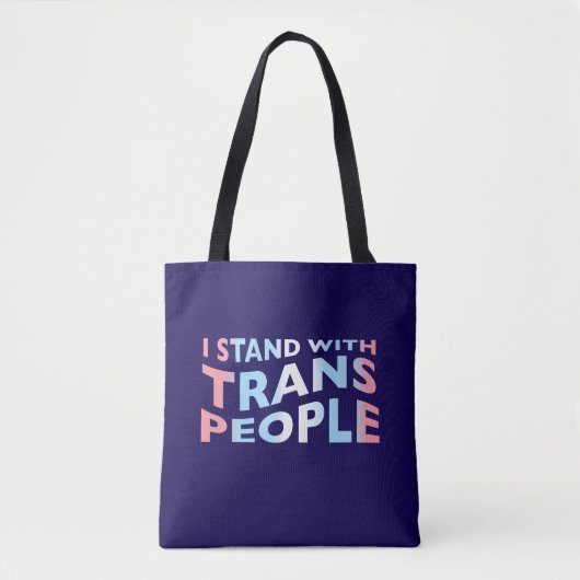 Trans Support Navy Totbeutel Tasche (Vorderseite)