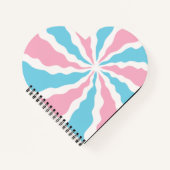 Trans swirl heart notebook notizblock (Vorderseite)