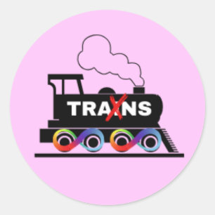 Trans Train Runder Aufkleber