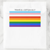 TRANS UND LGBTQIA RECHTECKIGER AUFKLEBER (Tasche)