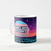 Trans und strahlender Pride-Pixel-Becher Kaffeetasse (Vorderseite Links)