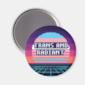 Trans und strahlender Pride-Pixel-Magnet Magnet (Vorderseite/Rückseite)