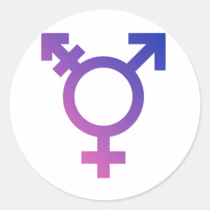 TRANS UNIVERSELLES SYMBOL RUNDER AUFKLEBER
