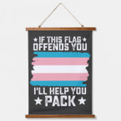 Trans, wenn diese Markierung Sie beleidigt, helfe Wandteppich Mit Holzrahmen (Vorderseite)