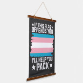 Trans, wenn diese Markierung Sie beleidigt, helfe Wandteppich Mit Holzrahmen (Gewinkelt)