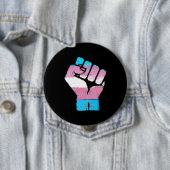 TRANS WIDERSTAND FIST - LGBTQ Vintage Kunst - Button (Beispiel)