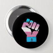 TRANS WIDERSTAND FIST - LGBTQ Vintage Kunst - Button (Vorne & Hinten)