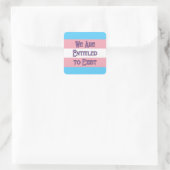 Trans Wir sind... Quadratischer Aufkleber (Tasche)