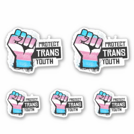 Trans Youth schützen - Stolz zuerst Aufkleber (Vorderseite)