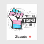Trans Youth schützen - Stolz zuerst Aufkleber (Blatt)