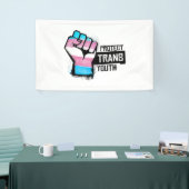 Trans Youth schützen - Stolz zuerst Banner (Messeveranstaltung)