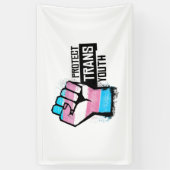 Trans Youth schützen - Stolz zuerst Banner (Vertikal)