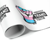 Trans Youth schützen - Stolz zuerst Geschenkpapier (Rolleneckpunkt)