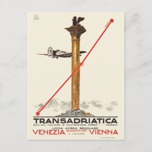 Transadriatica Italien Vintage Poster 1925 Postkarte