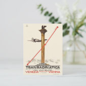 Transadriatica Italien Vintage Poster 1925 Postkarte (Stehend Vorderseite)