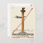 Transadriatica Italien Vintage Poster 1925 Postkarte (Vorne/Hinten)