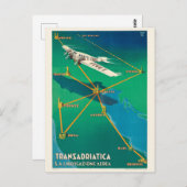 Transadriatica Italien Vintage Poster 1931 Postkarte (Vorne/Hinten)