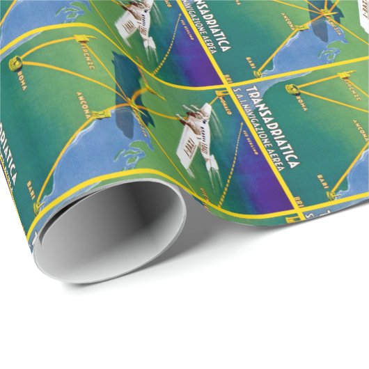 Transadriatica Navigazione Aerea Geschenkpapier (Rolleneckpunkt)