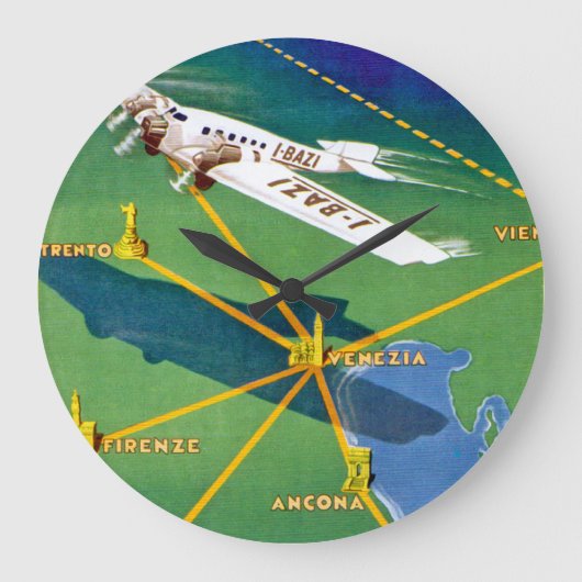 Transadriatica Navigazione Aerea Große Wanduhr (Vorderseite)