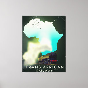 Transafrikanisches Eisenbahn-Reiseposter Leinwanddruck