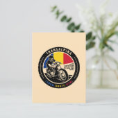 Transalpina Rumänien Motorrad Postkarte (Stehend Vorderseite)