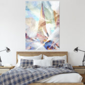 TransAmerica mit Gingko Blätter Overlay Leinwanddruck (Insitu (Schlafzimmer))