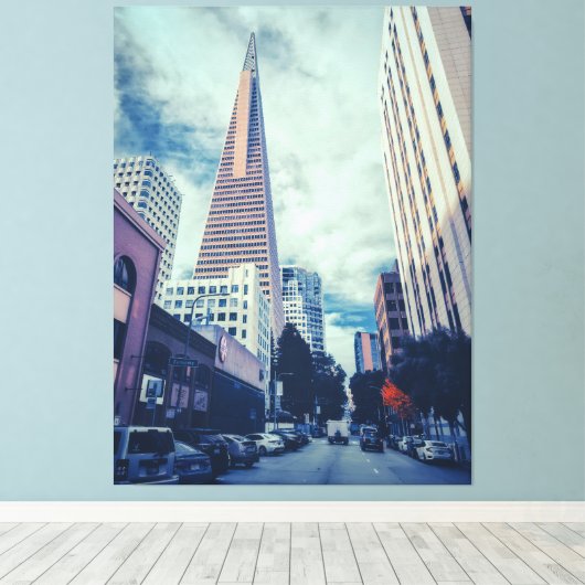 TransAmerica Pyramide Leinwanddruck (Insitu (Holzboden))