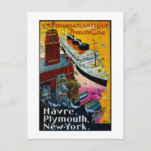 Transatlantische Französische Linie Postkarte
