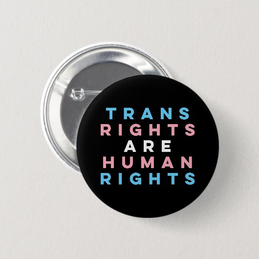 Transatlantische Rechte sind Menschenrechte LGBT P Button (Vorne & Hinten)