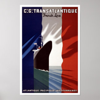 Transatlantisches Vintage Poster