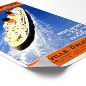 Transatlantisches Vintages Französisches Kreuzfahr Poster (Ecke)