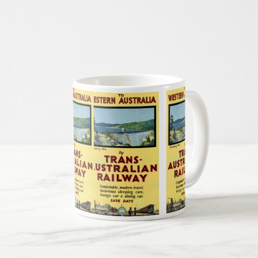 Transaustralische Eisenbahn Kaffeetasse (VorderseiteRechts)