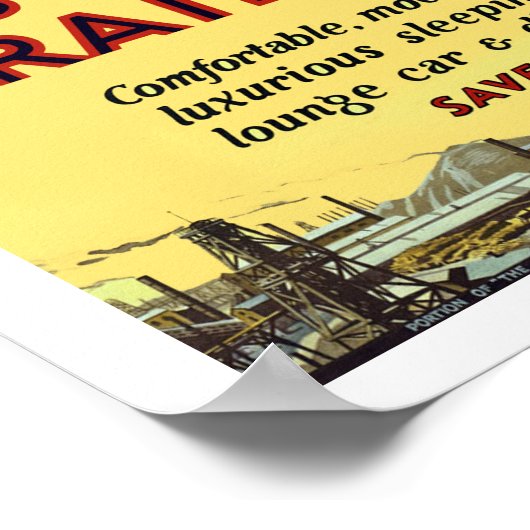 Transaustralische Eisenbahn Poster (Ecke)