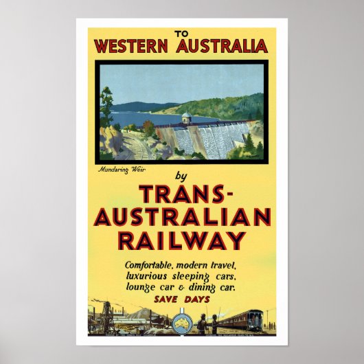 Transaustralische Eisenbahn Poster (Vorne)