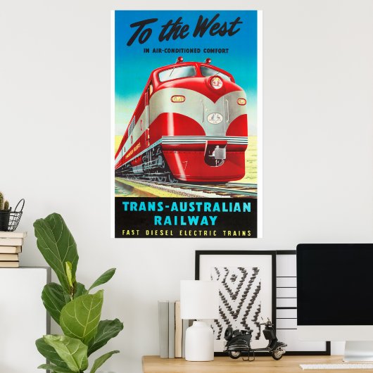 Transaustralische Eisenbahn Poster (Heimbüro)