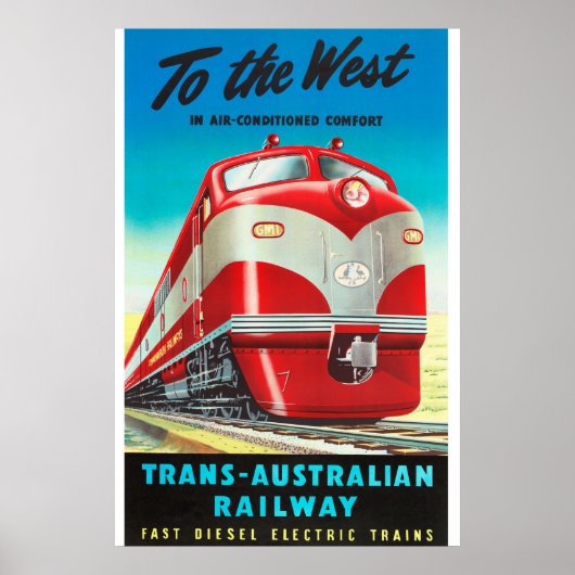 Transaustralische Eisenbahn Poster (Vorne)