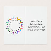 Transbian Pride Crescent Moons Greeting Card Visitenkarten (Innenseite Aufgefaltet)