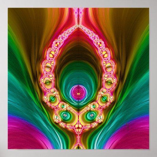Transcendent Alien V3 (12" x 12") Art Print Poster (Vorne)