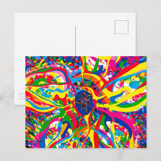 Transcendentale Blume Postkarte (Vorne/Hinten)