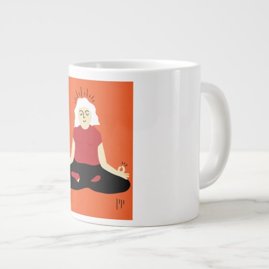 Transcendentale Meditation Jumbo-Tasse (Vorderseite Rechts)