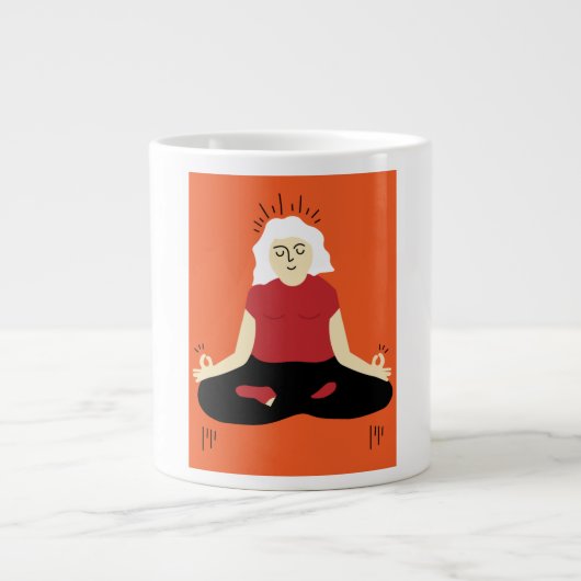 Transcendentale Meditation Jumbo-Tasse (Vorderseite)