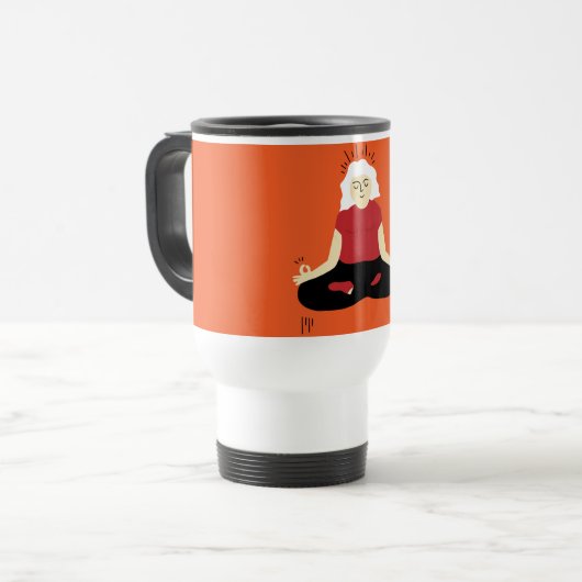 Transcendentale Meditation Reisebecher (Vorderseite Links)